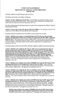 2025 Town Meeting minutes
