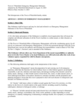 Emergency Management Ordinance 2023