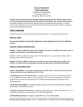 Download PDF file Waitsfield Traffic Ordinance 5.11.2026 Final Approved
