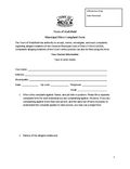 ethics complaint investigation form